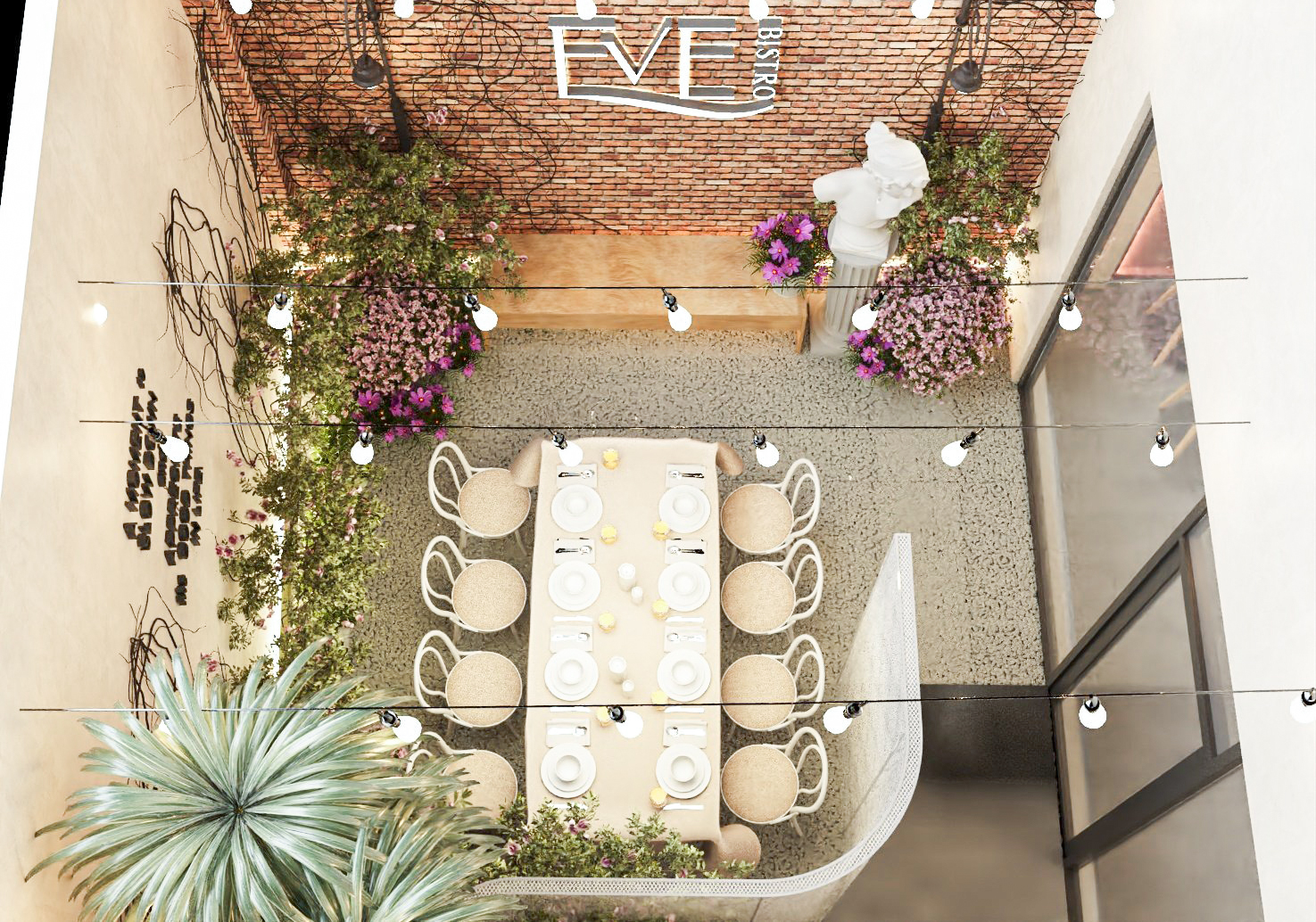 Thiết kế khu vực ăn uống đậm nét Châu Âu